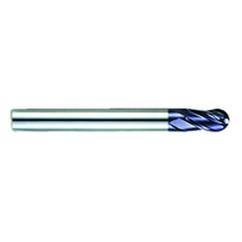 5/8" Dia. - 5-1/2" OAL - AlTiN CBD-Ball Nose HP End Mill-4 FL - Caliber Tooling