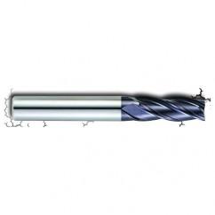 1/4" Dia. - 1" LOC - 2-3/4" OAL - .020 Radius 4 FL Carbide S/E HP End Mill-AlTiN - Caliber Tooling