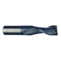 1/4 Dia. x 6 Overall Length 2-Flute Square End Solid Carbide SE End Mill-Round Shank-Center Cut-Uncoated - Caliber Tooling