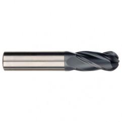 1/8" Dia. - 3" OAL - AlTiN CBD - Ball End SE EM - 4 FL - Caliber Tooling