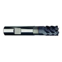 1/2" Dia. - 5/8" LOC - 3" OAL - 6 FL Carbide S/E HP End Mill-TiAlN-x - Caliber Tooling