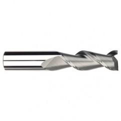 3/8" Dia. - 7/8 LOC - 2-1/2" OAL - .030 Radius 2 FL Carbide S/E HP End Mill-Uncoated - Caliber Tooling