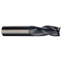 1/4 Dia. x 2-1/2 Overall Length 3-Flute Square End Solid Carbide SE End Mill-Round Shank-Center Cut-AlTiN - Caliber Tooling