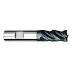 5/8" Dia. - 1-1/4" LOC - 3-1/2" OAL - .030 Radius 4 FL Carbide S/E HP End Mill-AlTiNx - Caliber Tooling