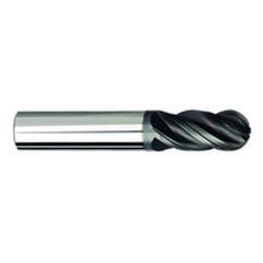 3/8" Dia. - 2-1/2" OAL - AlTiNX CBD-Ball End HP End Mill-4 FL - Caliber Tooling