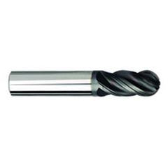 3/4" Dia. - 4" OAL - AlTiNX CBD-Ball End HP End Mill-4 FL - Caliber Tooling