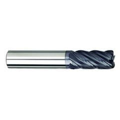 3/4" Dia. - 1-1/2" LOC - 4" OAL - 5 FL Carbide S/E HP End Mill-AlTiNX - Caliber Tooling