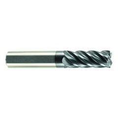 1/4" Dia. - 3/8" LOC - 2" OAL - 5 FL Carbide S/E HP End Mill-AlCrN-X - Caliber Tooling