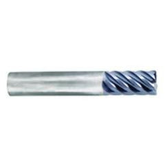 5/8" Dia. - 1-1/4" LOC - 3-1/2" OAL - .030 Radius 6 FL Carbide S/E HP End Mill-nACo - Caliber Tooling