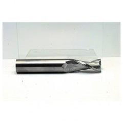 11mm Dia. x 76mm Overall Length 2-Flute Square End Solid Carbide SE End Mill-Round Shank-Center Cut-TiN - Caliber Tooling