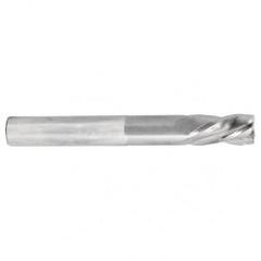 1/4 Dia. x 6 Overall Length 4-Flute Square End Solid Carbide SE End Mill-Round Shank-Center Cut-TiN - Caliber Tooling