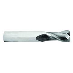 3/8 Dia. x 2-1/2 Overall Length 2-Flute .030 C/R Solid Carbide SE End Mill-Round Shank-Center Cut-Uncoated - Caliber Tooling