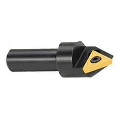 60° Point - 1/4" Min - 1/2" SH - Indexable Countersink & Chamfering Tool - Caliber Tooling