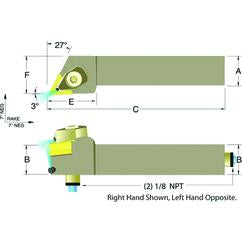 ADTJNL20-4D 1-1/4 x 1-1/4" LH Toolholder - Caliber Tooling