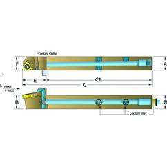 ASER1616-H16 Jet-Stream Toolholder - Caliber Tooling