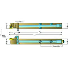 ASER1212-H11 Jet-Stream Toolholder - Caliber Tooling