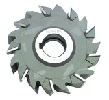 3-1/2 x 1/2 x 1 - HSS - Staggered Tooth Side Milling Cutter - Caliber Tooling