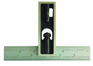 #DS6EM - 6" - Inch/Metric Graduation - Double Square - Caliber Tooling