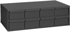 11-5/8" Deep - Steel - 8 Drawer Cabinet - for small part storage - Gray - Caliber Tooling
