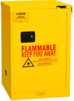 4 Gallon - All Welded - FM Approved - Flammable Safety Cabinet - Self-closing Doors - 1 Shelf - Safety Yellow - Caliber Tooling
