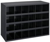 23-7/8 x 12 x 33-3/4'' (24 Compartments) - Steel Compartment Bin Cabinet - Caliber Tooling