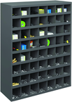 42 x 12 x 33-3/4'' (56 Compartments) - Steel Compartment Bin Cabinet - Caliber Tooling