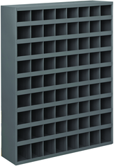 42 x 12 x 33-3/4'' (72 Compartments) - Steel Compartment Bin Cabinet - Caliber Tooling