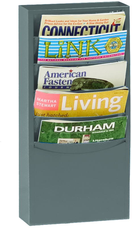 9-3/4 x 4-1/8 x 20-1/4'' - 5 Pocket Literature Rack - Caliber Tooling