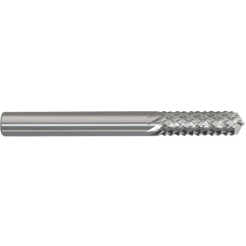 ‎1/16 × 3/16 × 1/8 × 1-1/2 Solid Carbide Router - Drill Point Style - Caliber Tooling