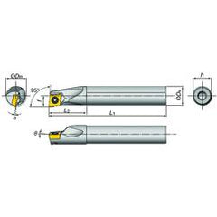 E16-SDXXR2-D20 Indexable Coolant Thru Boring Bar - Caliber Tooling