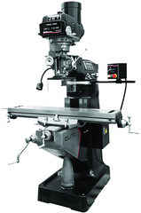 9 x 49" Table Variable Speed Mill With Servo X - Y-Axis Powerfeeds and Servo Powered Draw Bar - Caliber Tooling