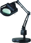 LED Illuminated Magnifier - 45" Articulating Arm - Adjustable Clamp Base - Caliber Tooling