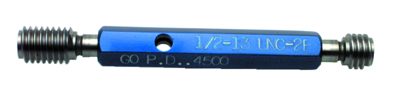 12-24 NC - Class 2B - Double End Thread Plug Gage with Handle - Caliber Tooling