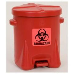 6 GAL POLY BIOHAZ SAFETY WASTE CAN - Caliber Tooling