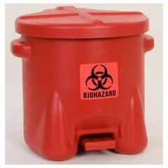 10 GAL POLY BIOHAZ SAFETY WASTE CAN - Caliber Tooling
