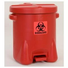 14 GAL POLY BIOHAZ SAFETY WASTE CAN - Caliber Tooling