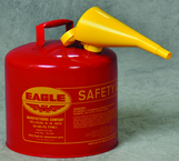 5 GAL TYPE I SAFETY CAN W/FUNNEL - Caliber Tooling