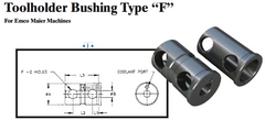 Toolholder Bushing Type ÒFÓ (For Emco Maier Machines) - Part #: CNC86 E86-80F 20mm - Caliber Tooling