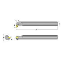 S20U-MDUNL-4 Left Hand 1-1/4 Shank Indexable Boring Bar - Caliber Tooling