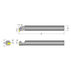 S16T-NER-3 1"' SH; 12" OAL; RH- DorNotch Indexable Threading Boring Bar - Caliber Tooling