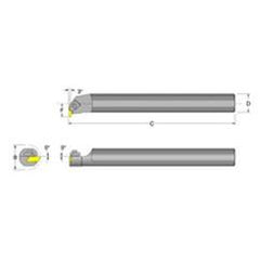 S20U-NEL-3 1-1/4" SH; 14" OAL; LH- DorNotch Indexable Threading Boring Bar - Caliber Tooling