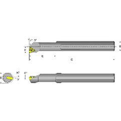 S16T-STUCR-3 Right Hand 1" Shank Indexable Boring Bar - Caliber Tooling