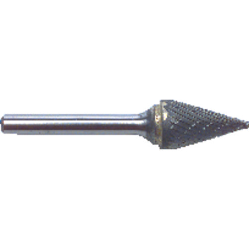 1/4 EdgeHog Conical Miniature Carbide Bur SM-51 Std Alt. Diamond(Double) - Caliber Tooling