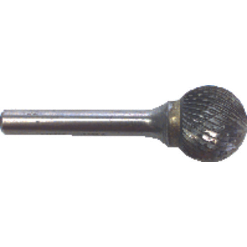 SD5 1/2 × 7/16 × 1/4″ SH Dbl Cut Ball End - CBD - Burr - Caliber Tooling