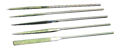 5 Pc. 2-3/4" Diamond Length - 5-1/2" OAL - 150 Grit - Diamond Needle File Set - Caliber Tooling