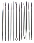 Swiss Pattern Needle File - 12 Pcs.; 6-1/2"; 0 Cut - Caliber Tooling