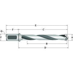 25025H-32FM Flanged T-A® Spade Blade Holder - Helical Flute- Series 2.5 - Caliber Tooling