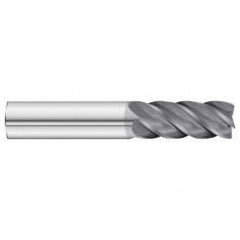 1/2 x 1/2 x 1-1/4 x 3 OAL Square 5 Flute Carbide End Mill - Round Shank-AlCrN Coated - Caliber Tooling