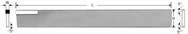 3/16 x 1 x 6" - RH Brazed Hard Steel - Cut-Off Blade - Caliber Tooling