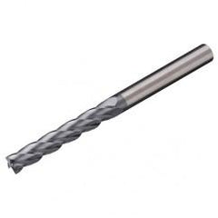 6mm Dia. x 75mm Overall Length 3-Flute Square End Solid Carbide SE End Mill-Round Shank-Center Cut-AlTiN - Caliber Tooling